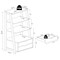 4-Tier Ladder Bookshelf Storage Display with 2 Slide-Out Drawers